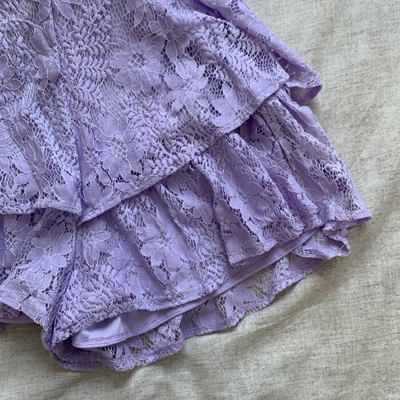 Purple Ruffled Romper - Picture 3 of 5